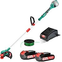 Cortabordes a batería Brushless 36V- HYCHIKA 2x2.0Ah Batería 18V- Ancho de Corte 35cm- 2 Velocidades Ajustables- Ángulo…